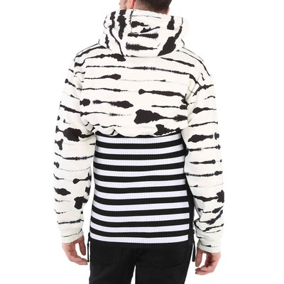 Pre-owned Burberry Watercolour Print Reconstructed Cotton Hoodie, Size X-small In White