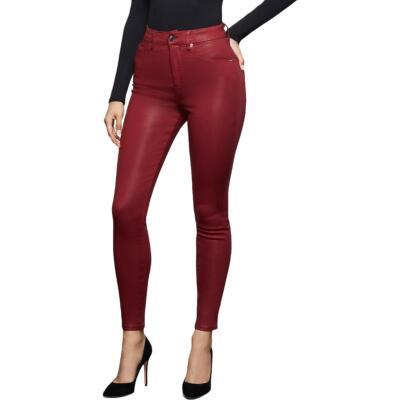 

Женские укороченные джинсы скинни Good American с необработанным краем красного цвета  BHFO 0539, Красный