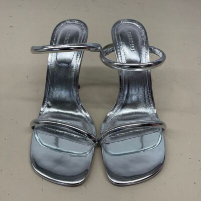 Pre-owned Simkhai Siren Metallic Leather Heeled Sandals Women's Size Eu36/ Us 6
