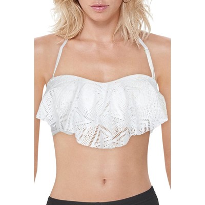 

Jessica Simpson Женский белый купальник бикини крючком бандо  BHFO 1399