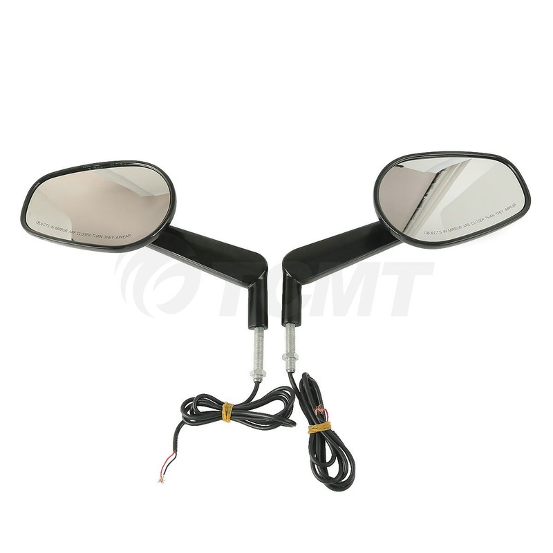 Muscle Rearview Mirrors w/ LED Turn Signal For Harley VROD VRod VRSCF