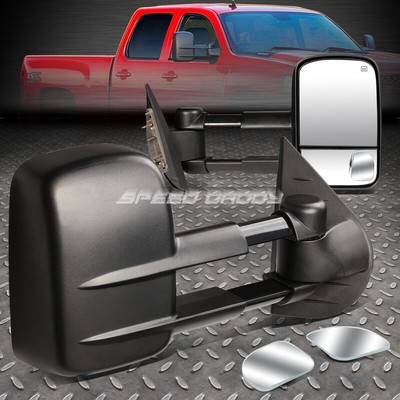 БОКОВОЕ БУКСИРОВОЧНОЕ ЗЕРКАЛО С ЭЛЕКТРОПРИВОДОМ + ОБОГРЕВОМ + 2 СЛЕПЫХ УГЛОВЫХ ВЫПУКЛЫХ ПЯТНА ДЛЯ 07-14 SILVERADO/SIERRA