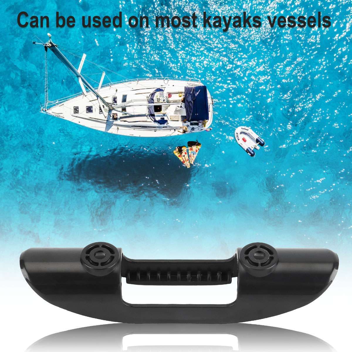 2/4Pcs Kayaks Paddle Holder Clip for Canoes, Boats Marine Mount Accesory Black
