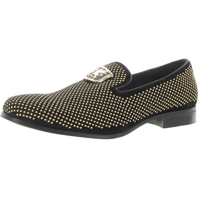

Мужские черные бархатные лоферы Stacy Adams Swagger, ширина 10 (E) BHFO 4234, Black/gold