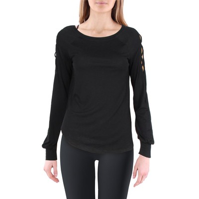 

Женская черная футболка из джерси на шнуровке New York - Company  BHFO 4993, Черный