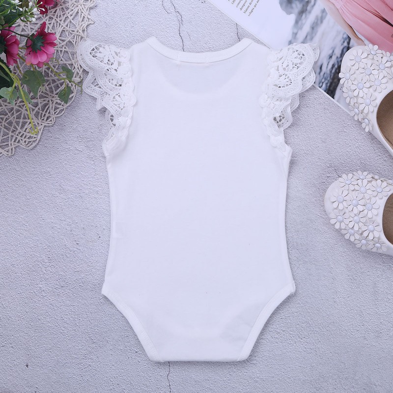 Newborn Infant Baby Girl Romper Jumpsuit Bodysuit Outfits Swan Lacework Clothes