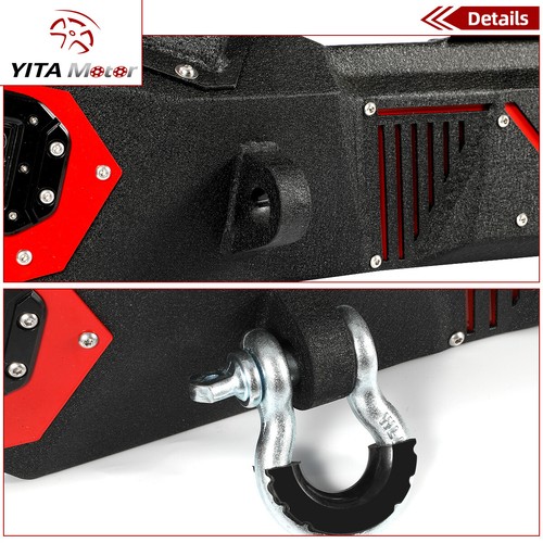 Front Bumper for 2007-2018 Jeep Wrangler JK Unlimited w/ Led Lights & D-Rings