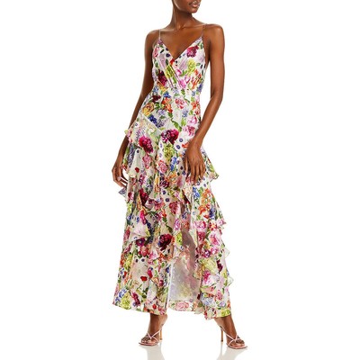 Женское белое платье-клеш с оборками Hayden от Alice and Olivia 0 BHFO 5222