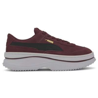PUMA Women's Deva Burgundy/Puma Black Suede Sneakers 37242306