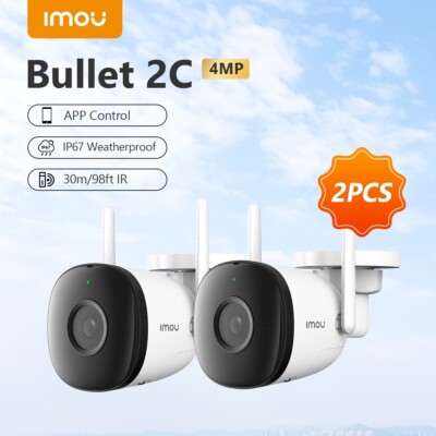 2PCS Imou 4MP IP WiFi Security Camera Home Garden Outdoor CCTV Monitor IR Cam