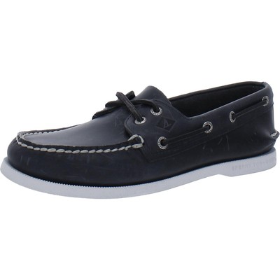 Мужские лодочки Sperry из темно-синей кожи с подтяжками на 2 глаза, размер 8,5 средний (D) BHFO 2084