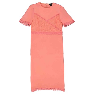 Pre-owned Burberry Silk Surplice Overlay Dress In Multicolor