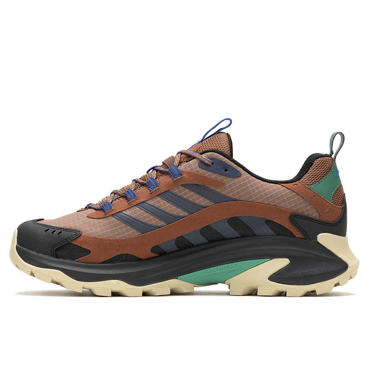 Pre-owned Merrell Mens  Moab Speed 2 Gore Tex Rye Waterproof Mesh Hiking Shoes In Multicolor