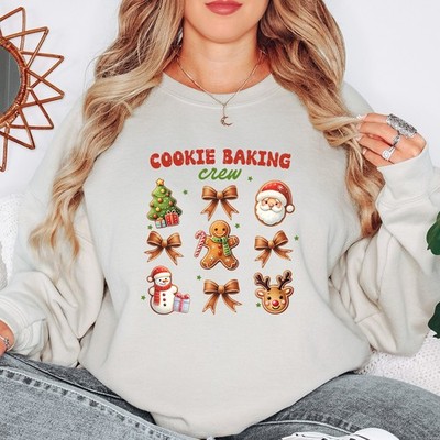 Cookie Baking Crew Christmas Baking Holidays Womens Sweatshirt Festive Jumper