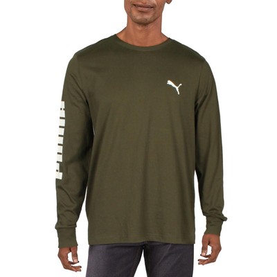 Мужская зеленая трикотажная футболка Puma с круглым вырезом M BHFO 2428