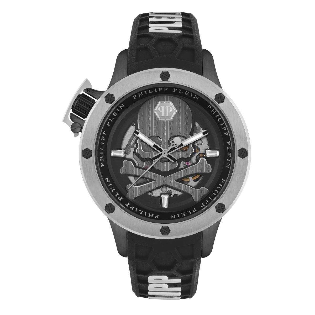 Pre-owned Philipp Plein Men's Watch Automatic Plein Rich Pwuaa0523 Silicone