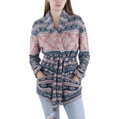 Lauren Ralph Lauren Женский зеленый льняной кардиган-свитер с принтом, топ XS BHFO 8283