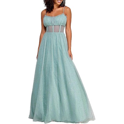 TLC Say Yes To The Prom Womens Green Evening Dress Gown Juniors 9/10 BHFO 2059