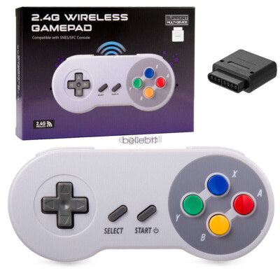 Wireless Classic SNES Gamepad Receiver For Super Nintendo Entertainment System