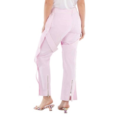 Pre-owned Burberry Ladies Pale Candy Pink Amelia Straight-leg Trousers