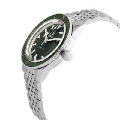 Pre-owned Rado Captain Cook Automatic Green Dial Men's Watch R32505318