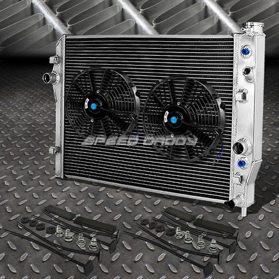 2-РЯДНЫЙ АЛЮМИНИЕВЫЙ РАДИАТОР + 2X 12 ВЕНТИЛЯТОРОВ ЧЕРНОГО ЦВЕТА ДЛЯ 96-02 CHEVY CAMARO/PONTIAC FIREBIRD