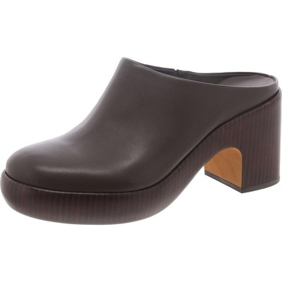 Женские коричневые кожаные сабо-слипоны Vince 8 Medium (B,M) BHFO 1481