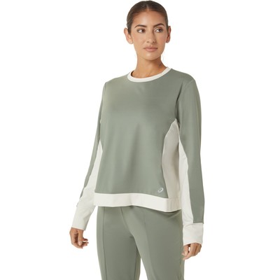 

Женская одежда для тренинга ASICS REPUPPOSED FLARE TOP 2032C446, Lichen green/birch