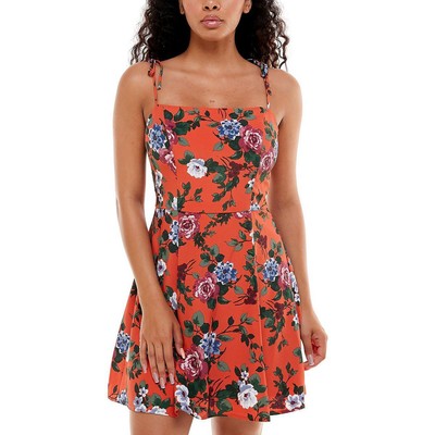 

Женское оранжевое расклешенное платье Emerald Sundae с оранжевым цветочным принтом для юниоров  BHFO 5541, Rust/multi