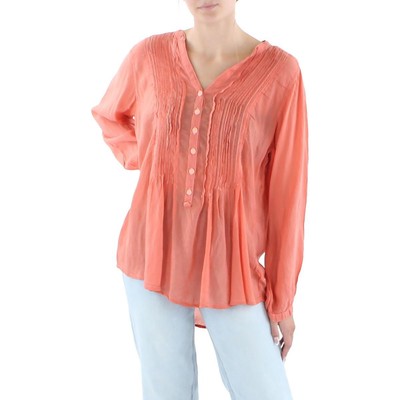 

Женская оранжевая плиссированная блузка Johnny Was в стиле бохо, рубашка-крестьянка  BHFO 9302, Оранжевый