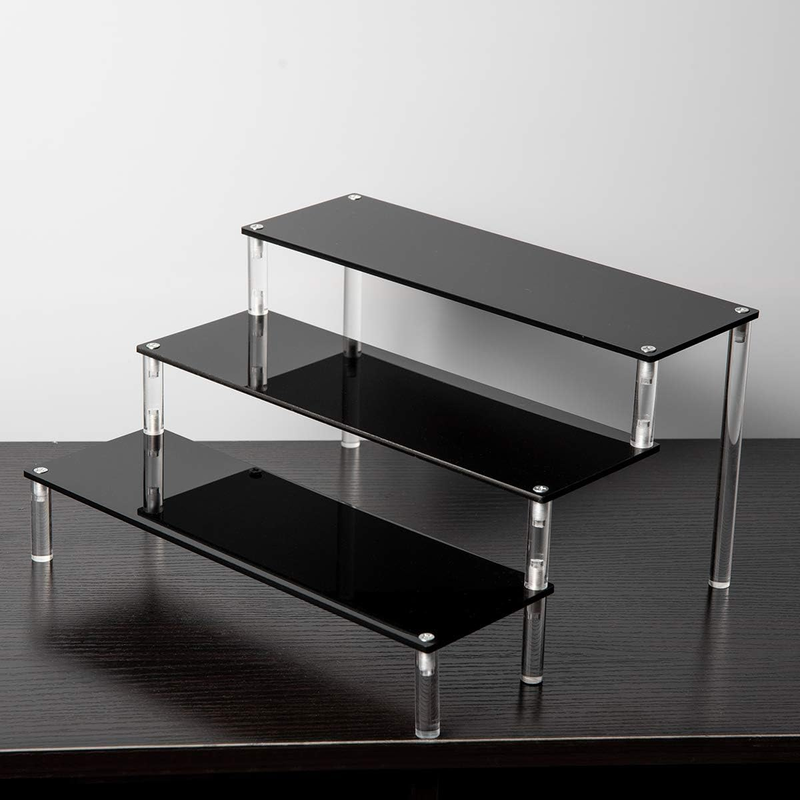 Black Acrylic Display Stand Perfume Display Stand, 3 Tier Desserts Holder,3 Tier