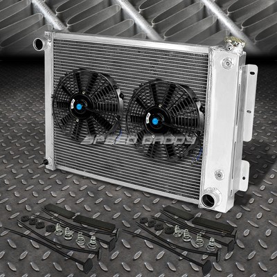 3-РЯДНЫЙ АЛЮМИНИЕВЫЙ РАДИАТОР + КОМПЛЕКТ ИЗ 2-Х ВЕНТИЛЯТОРОВ НА 10 ВЕНТИЛЯТОРОВ ЧЕРНОГО ЦВЕТА ДЛЯ 67-69 CHEVY CAMARO/FIREBIRD T/A