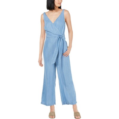 

Женский синий повседневный комбинезон без рукавов Maison Jules  BHFO 7431, Шамбре