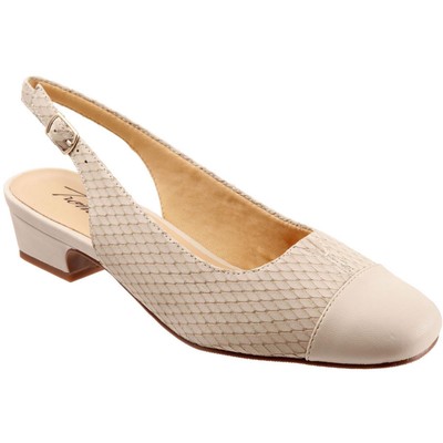 Trotters Womens Dea Ivory Slingback Heels Shoes 10.5 Narrow (AA,N) BHFO 6900