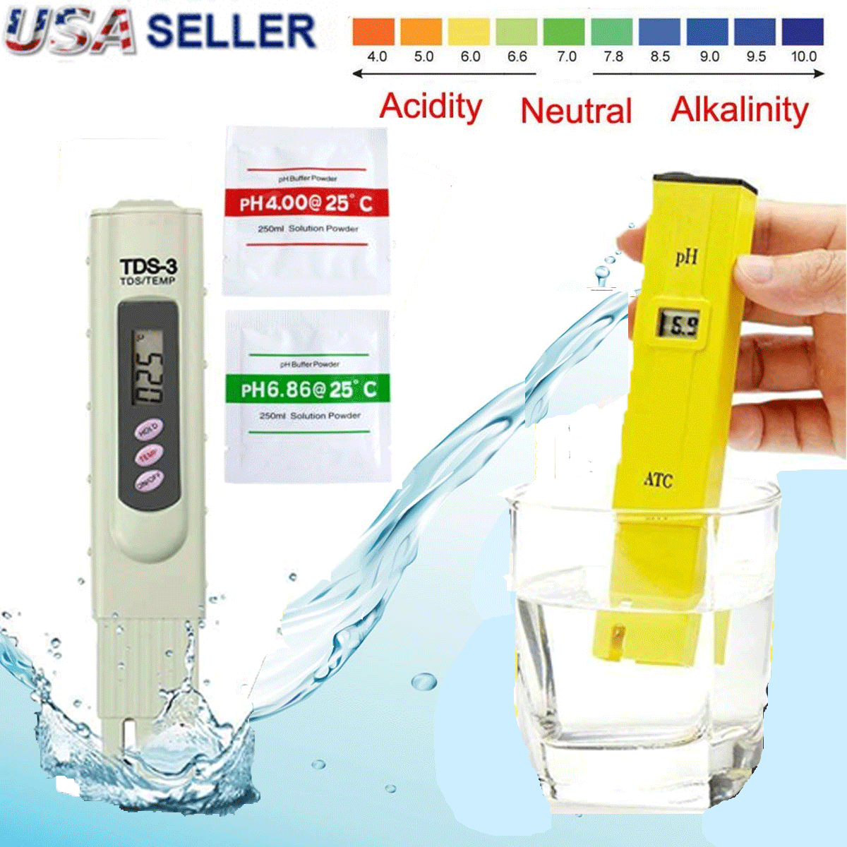 Digital Ph Meter TDS Tester Aquarium Pool ...