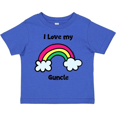 Inktastic I Love My Guncle Toddler T-Shirt Lucky Rainbow Pot Of Gold Happy Child