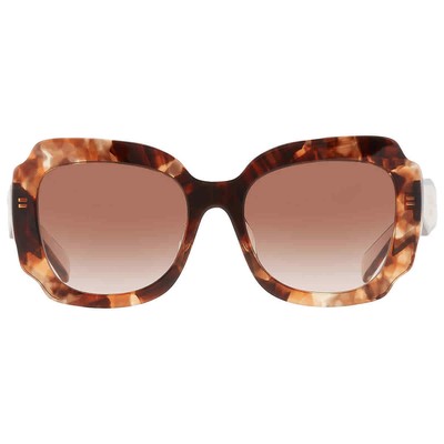 Pre-owned Prada Brown Gradient Butterfly Ladies Sunglasses Pr 16ysf 01r0a6 54