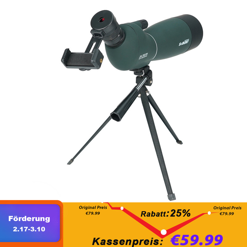 Sv28plus Spektiv 25-75x70mm Bak4 Spektive Mit Telefonadapter Stativtasche