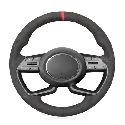 Hand stitched Alcantara Car Steering Wheel Cover For Hyundai i20 III 2020- Bayon