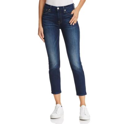 7 For All Mankind Женские укороченные джинсы скинни Kimmie Denim Whisker Wash Crop BHFO 6805