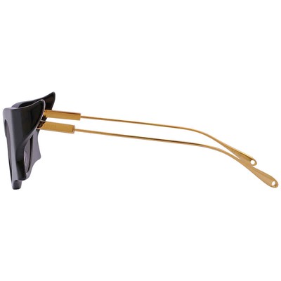 Pre-owned Gucci Grey Irregular Ladies Sunglasses Gg1328s 001 51 Gg1328s 001 51 In Gray