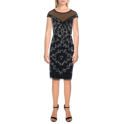 Женское темно-синее платье-футляр Papell Studio by Adrianna Papell 12 BHFO 9056