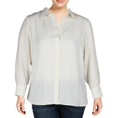 Rachel Rachel Roy Женская блузка с разрезом на шее цвета слоновой кости Najila Топ плюс 2X BHFO 2428