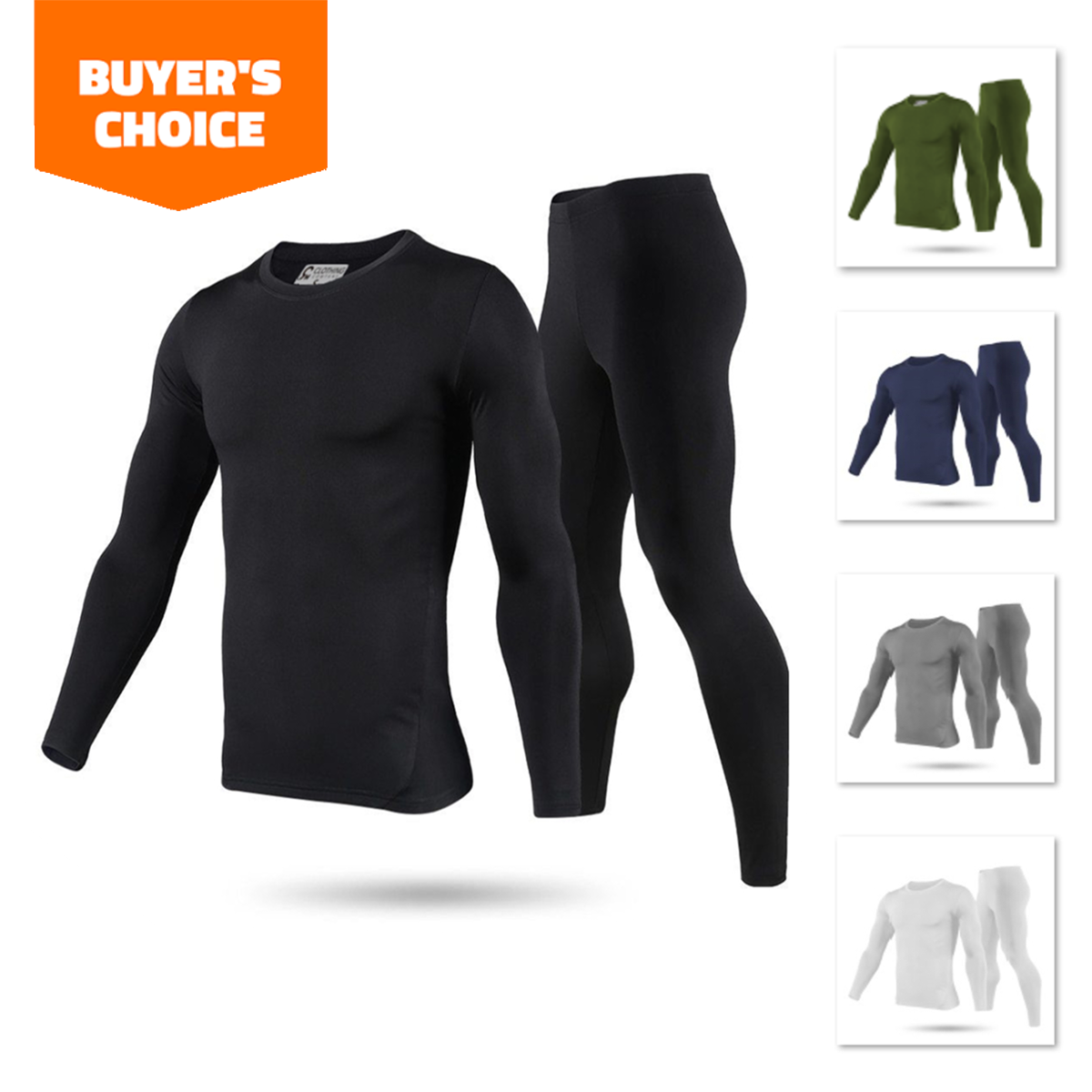 Mens Winter Ultra-Soft Fleece Lined Thermal Top & Bottom Long John Underwear Set
