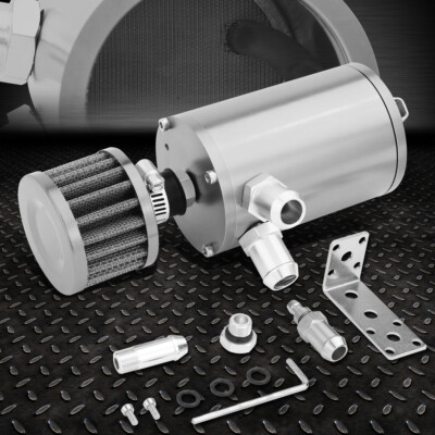 АЛЮМИНИЕВЫЙ РЕЗЕРВУАР ДЛЯ УЛАВЛИВАНИЯ МОТОРНОГО МАСЛА ОБЪЕМОМ 100 МЛ 4.1X2.4 + ВОЗДУШНЫЙ ФИЛЬТР СЕРЕБРИСТОГО ЦВЕТА