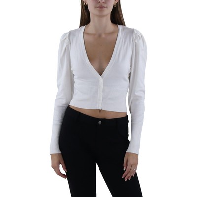 Женский кардиган на пуговицах цвета слоновой кости от Danielle Bernstein Henley Top S BHFO 2804