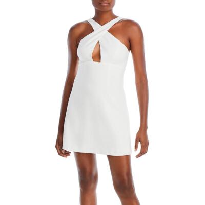 French Connection Womens Whisper Ruth Crossover Cut-Out Mini Dress BHFO 1091