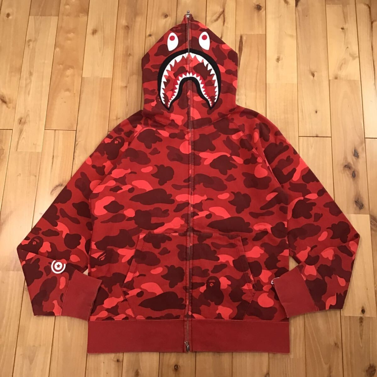 bape ponr パーカー BAPE Shark full zip hoodie a bathing ape PONR Light blue