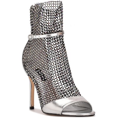 Женские ботильоны Nine West Imery черного цвета в сеточку Shoes 7 Medium (B,M) BHFO 3536
