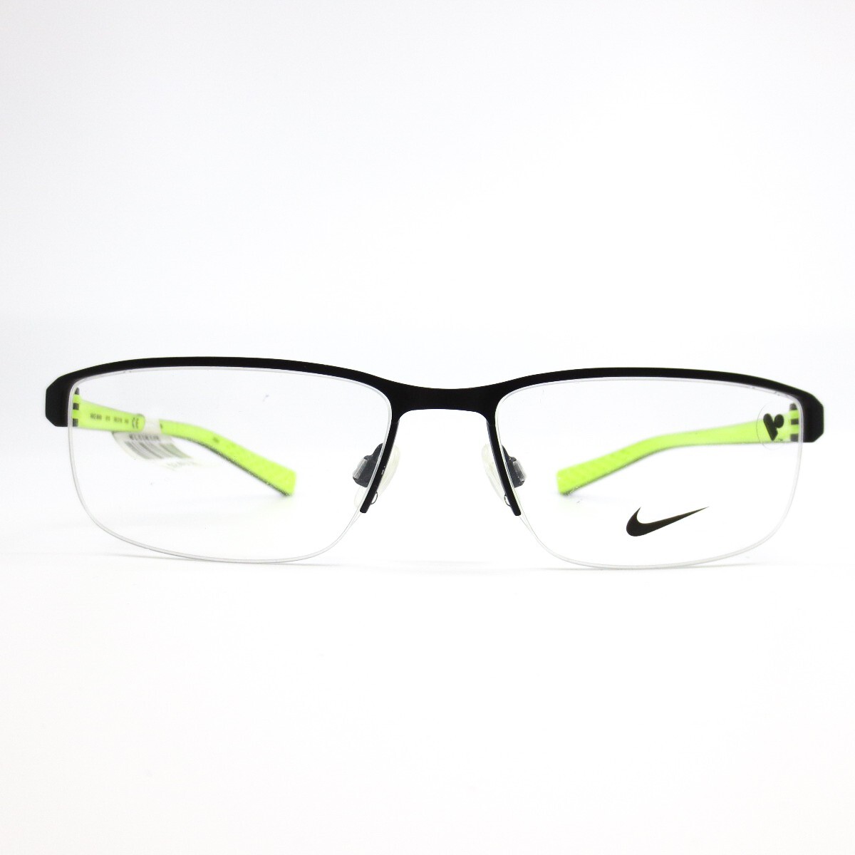 Nike Eyeglasses Frames 8098 015 Black Yellow Rectangular
